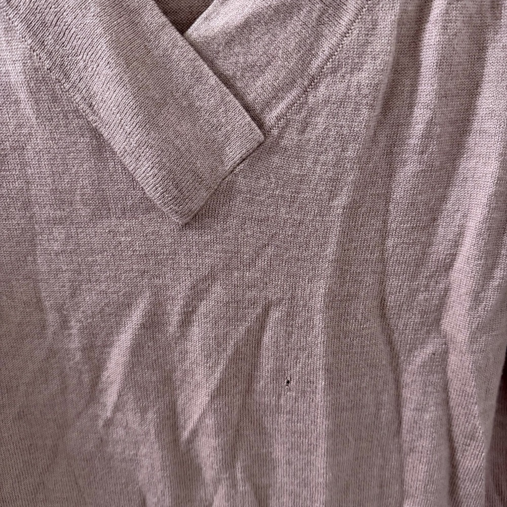 Smartwool Dusty Rose Merino Wool V-Neck Sweater Medium - Picture 4 of 9
